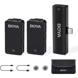 BOYA USB-C Wireless Lavalier Microphone, Android Youtube Live Stream Vlog Interv